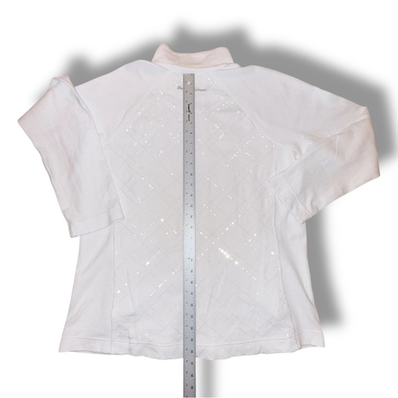 TOMMY BAHAMA Aruba Diamond Days Embroidered Full-Zip Sweatshirt - XL White - Picture 14 of 15